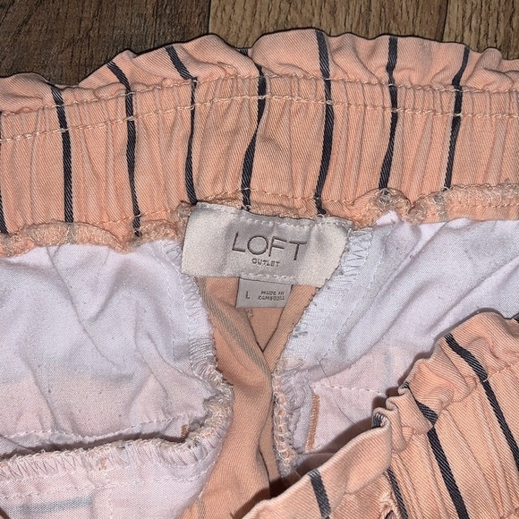 Loft Outlet Drawstring Cargo Style pants.  Elastic waist and legs. - Picture 2 of 7